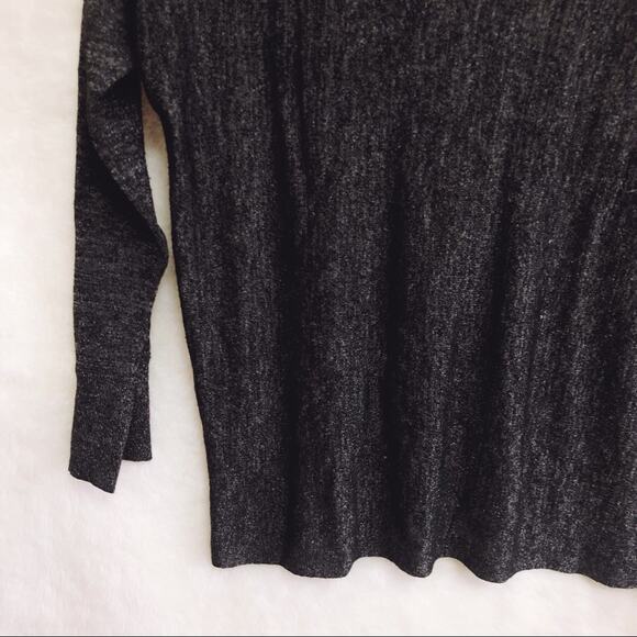 Club Monaco Dark Gray Shimmer Long Sleeve Top - Picture 7 of 7